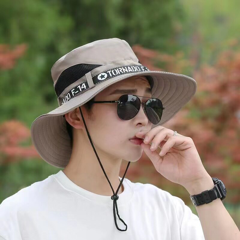 天钓鱼户外凉防晒透气季休闲男士帽子