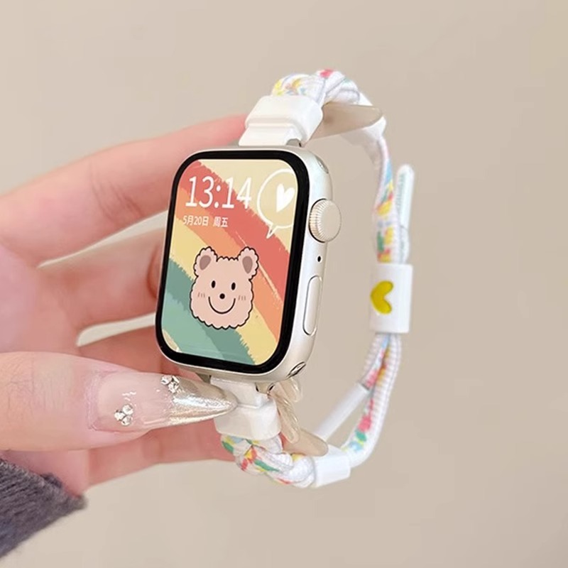 适用于苹果S10手表iwatch9表带applewatch8编织手绳S9女生S8小众S