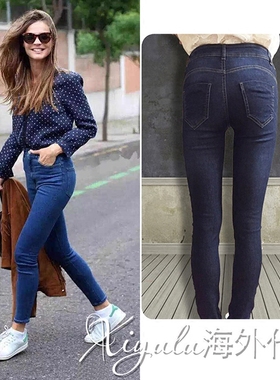 意大利Calzedonia打底裤push up提臀塑型美腿牛仔裤黑色 蓝色新款