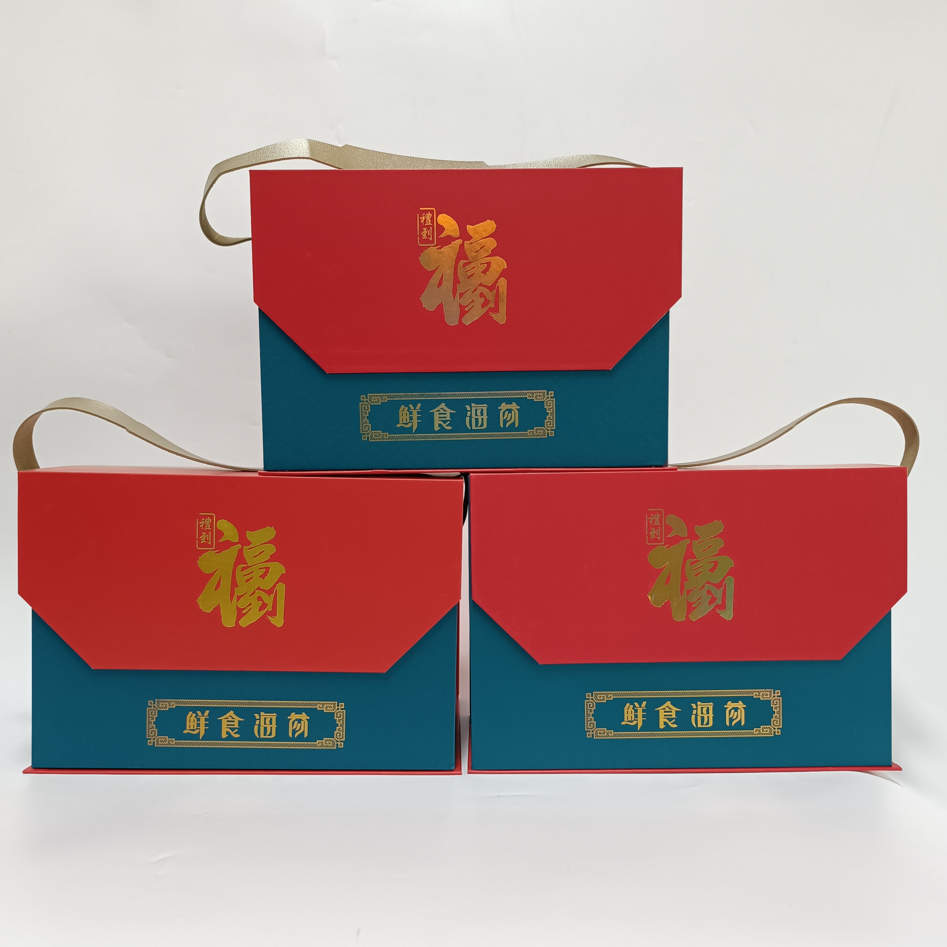 新款红色鲜食海参一斤二斤三斤装红色皮袋子手提高端即食海参礼盒