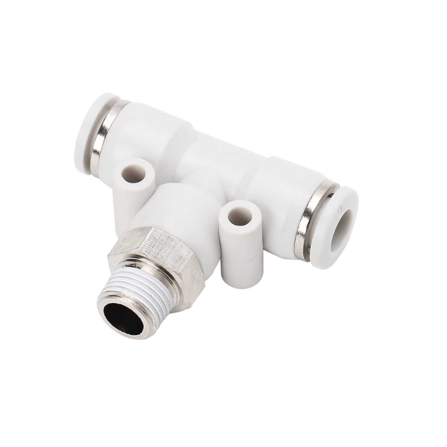 气动快插T型正三通外螺纹接头