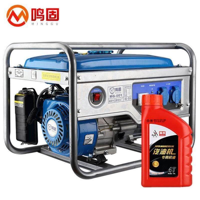 鸣固3000W汽油发电机220v单相工业用静音发电机3000W手启动+烧汽