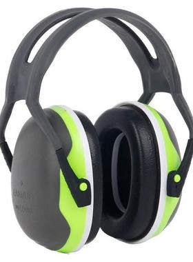 山都澳隔音耳罩防噪音降噪车间工业工作睡眠耳罩AD697荧光绿色