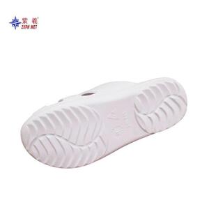 白色 紫羲ZXFH.NET白色六孔防静电拖鞋 包头洁净加厚底护指拖鞋