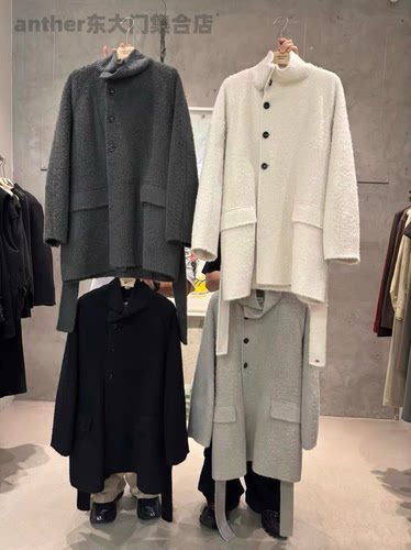 lamagie femme韩国东大门2025冬季百搭宽松休闲羊驼绒大衣外套