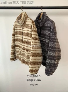 现underson韩国东大门2025秋季新款时尚百搭宽松休闲外套摇粒绒