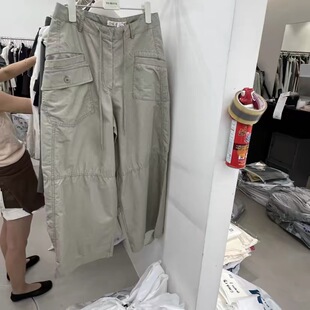 现货 breathe韩国东大门2026春夏新款百搭纯色工装裤女