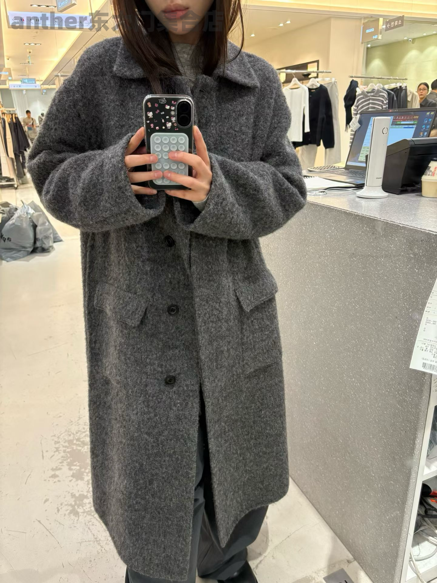 gallery韩国东大门2025秋季新款时尚百搭宽松休闲羊毛大衣外套