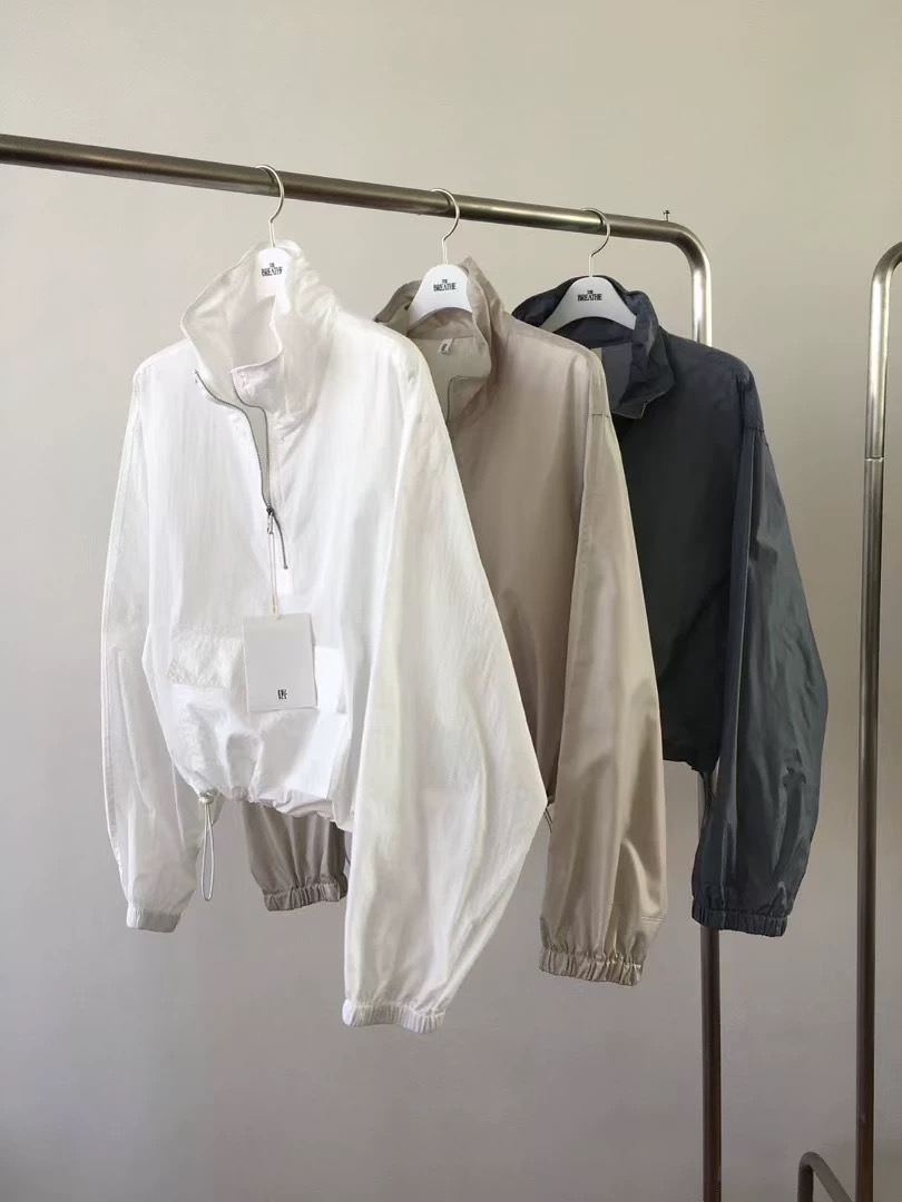 现货bureathe呼吸家韩国东大门百搭宽松休闲立领拉链外套防晒衣 - 封面