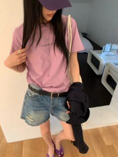 现货tempting韩国东大门2026春季新款女装圆领短袖T恤女宽松休闲