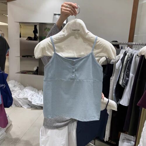 tempting韩国东大门2026春夏新款百搭条纹吊带背心女