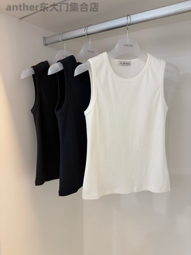 normal韩国东大门2026春季新款女装圆领无袖背心女上衣