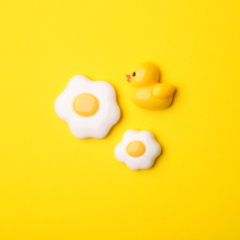 喵二特价可爱鸡蛋冰箱贴治愈系田园风小鸭子磁贴吸相片磁扣吸铁石