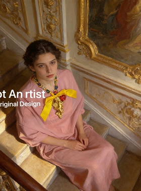 vintage中古巴洛克项链 重工天使蝴蝶结珐琅彩复古夸张锁骨链女