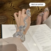 art deco时期风格 复刻沙特阿拉伯珠宝夸张蛇形连指手链奢华高贵