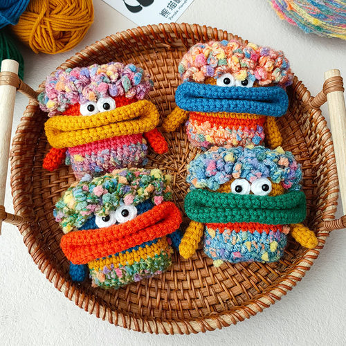 丑萌耳机壳毛线钩织礼物送男友