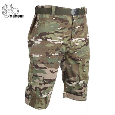 俄罗斯全地形迷彩短裤防泼防撕裂