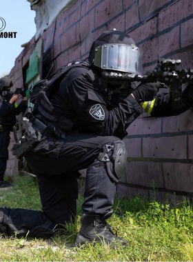 猛犸直采 俄罗斯近卫军公发OMOH特种兵黑色作战服套装 奥摩挖煤服