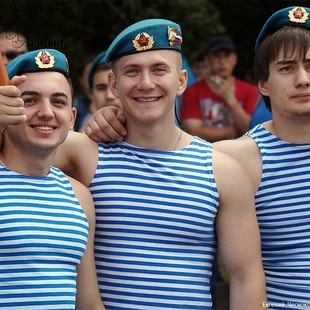 俄罗斯 俄军迷新款BTK产公发海魂衫背心男女空降兵浅蓝陆战队深蓝
