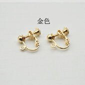 饰品配件铜质松紧调节螺丝耳夹女无耳洞diy手工制作耳环耳饰材料