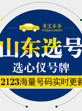 济南青岛济宁淄博潍坊新车汽车选号新能源网上自编自选车牌号码查
