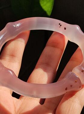 玛瑙印象 天然玛瑙雕刻手镯 创意鸡血藤造型 古色古香 叠戴神器59