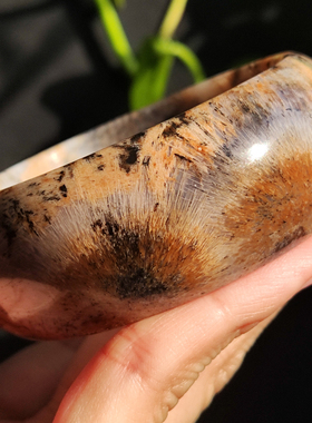 精品天然马料玛瑙手镯 彩色发丝手镯 摇曳芦苇荡 大雾仙林 59mm