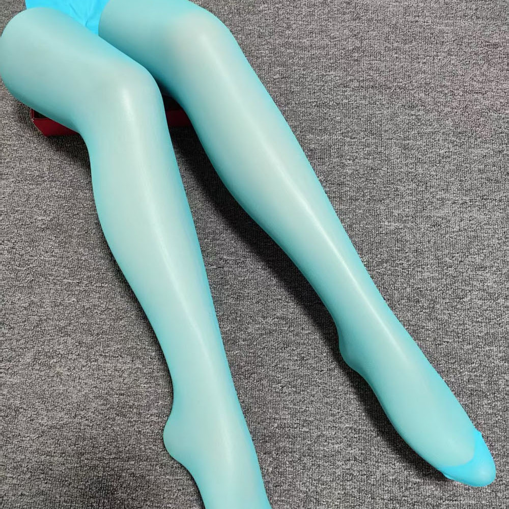 湖蓝色丝袜薄款透肉天鹅绒个性彩色辣妹网红同款纯色美连裤袜女潮