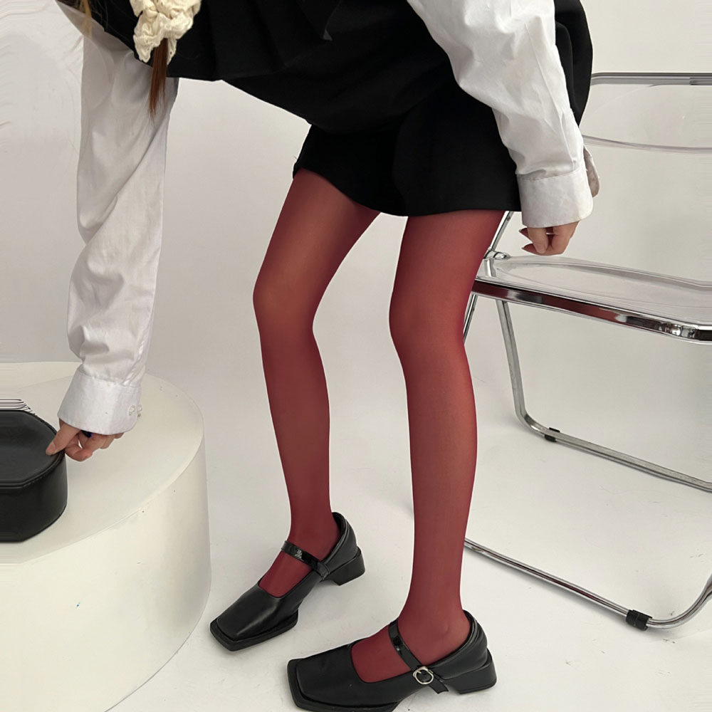 彩色丝袜薄款透肉春秋季天鹅绒连裤袜女纯色个性糖果色辣妹美腿袜