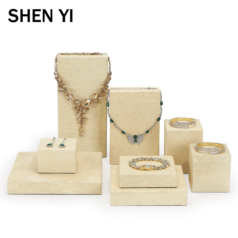 SHENYI黄石珠宝饰品展示台钻石彩宝银饰项链手链手串石膏展示平板