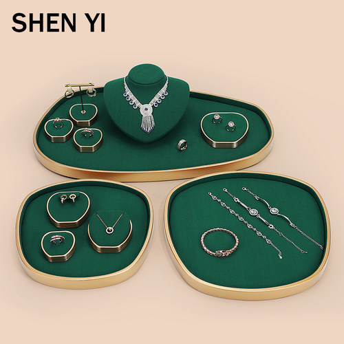 SHENYI珠宝展示道具项链戒指耳环耳钉手链展示盘大牌专用高端定制