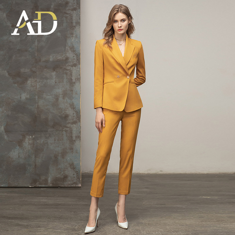 AD艺考播音主持人正装套装女通勤OL职业装气质干练西装套裤工作服