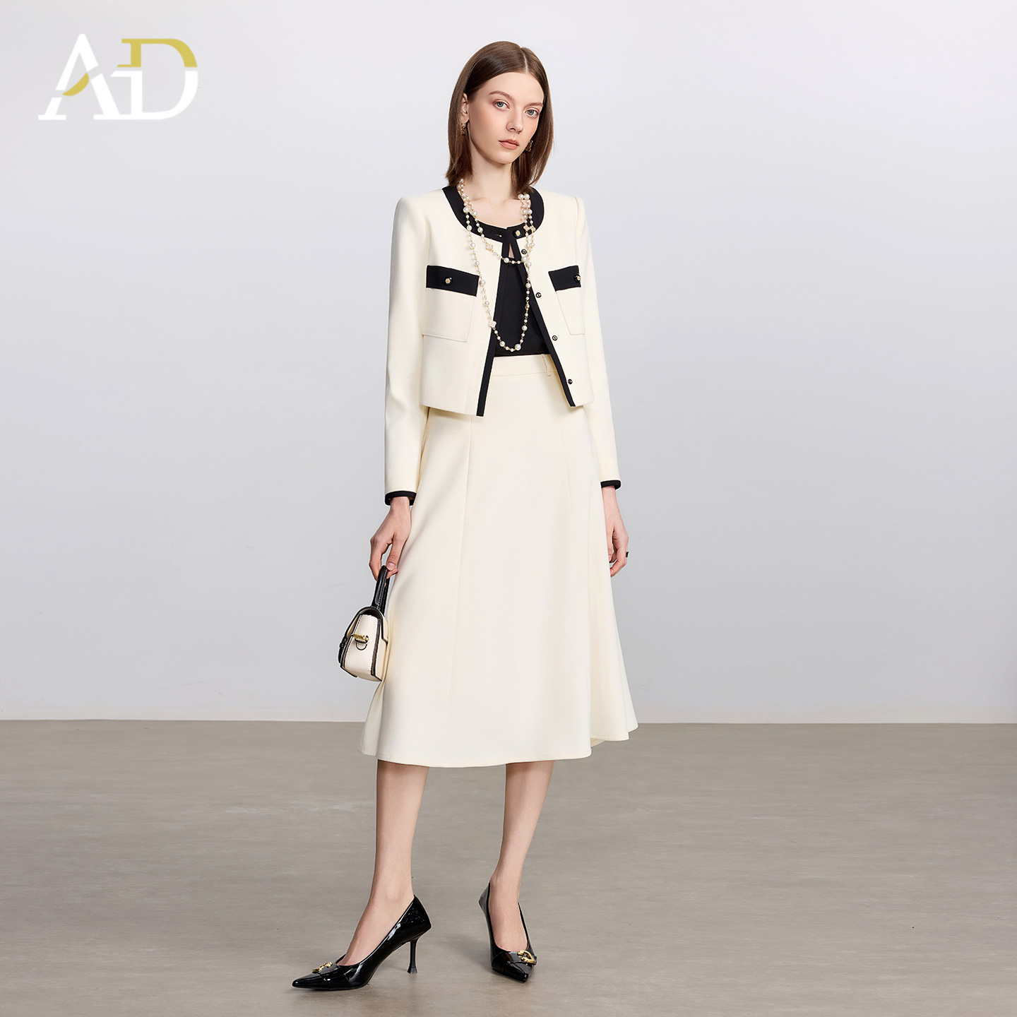 AD大方得体穿搭小香风职业套装女