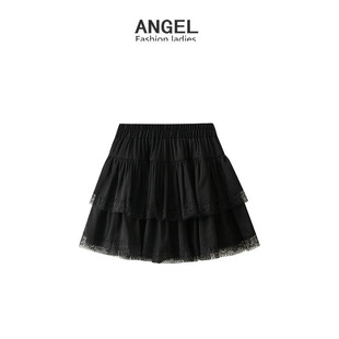 芭蕾风蕾丝蛋糕裙2024秋季 设计感高腰显瘦甜辣百搭短裙9630 新款