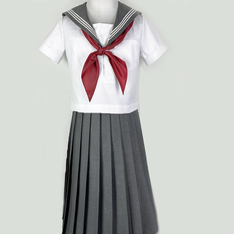 学生校服JK制服水手服百褶裙半身裙套装动漫COS服装班服演出红巾