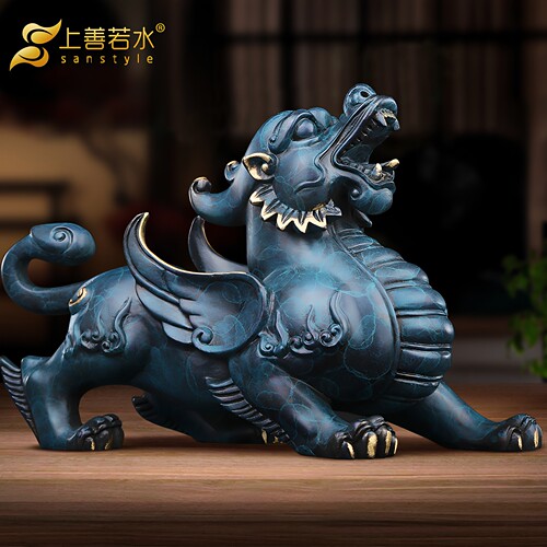上善若水《霸王貔貅》铜貔貅摆件