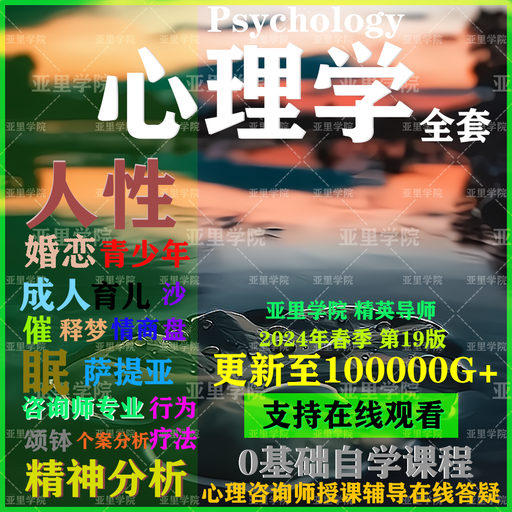 心理咨询师合集精神分析技能疗法个案督导基础入门培训音视频课程
