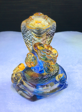 招财蛇生肖蛇摆件琉璃工艺品风水高档家居装饰客厅酒柜办公室摆设