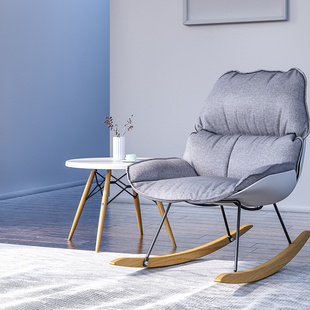 森川家具摇椅北欧简约创意设计休闲懒人阳台成人靠背 躺椅 沙发椅