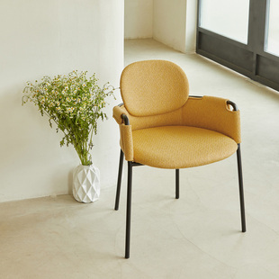 森川家具设计师餐椅高级感北欧中古轻奢化妆书桌椅休息区接待桌椅