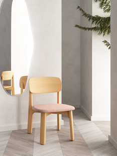 森川家具实木餐椅简单现代靠背软袋斯堪的纳维亚家庭餐厅餐桌椅子