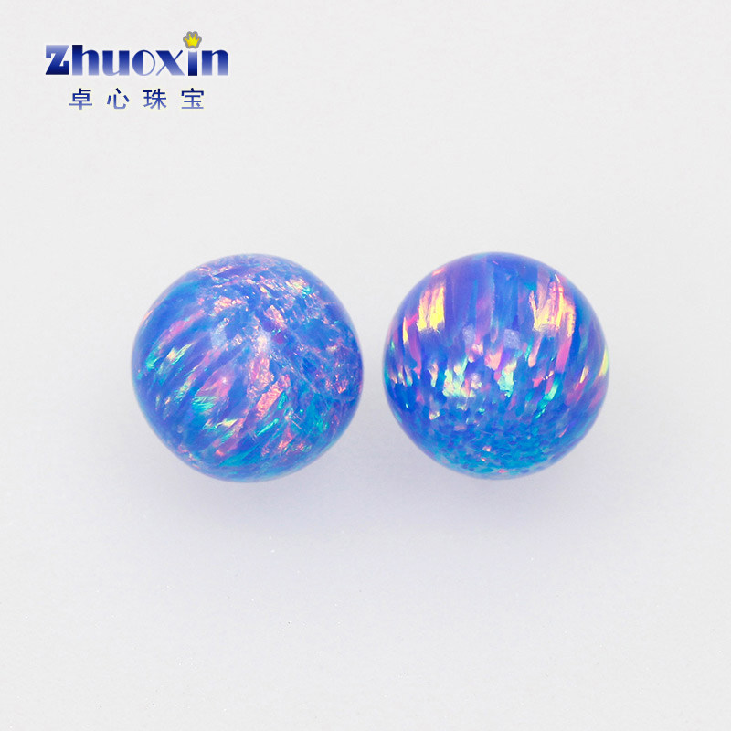 大尺寸圆珠欧泊组合 彩色珠子合成澳宝Opal全孔无孔半孔10-12mm