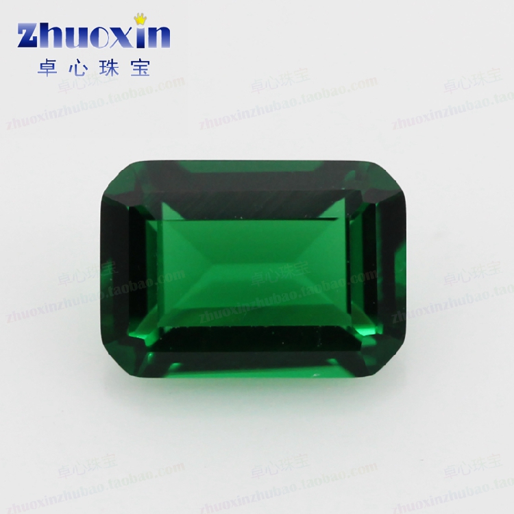 长方形纳米绿色戒指裸石