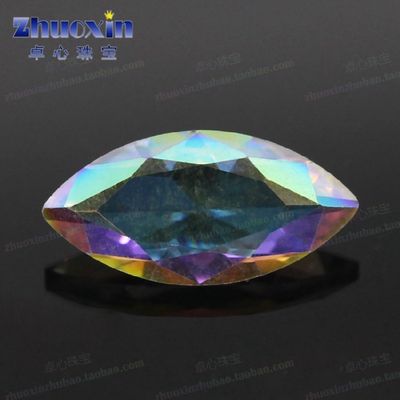 diy马眼电镀裸石树叶形镶嵌戒面