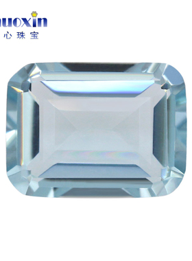 祖母绿切合成培育蓝晶天空蓝裸石