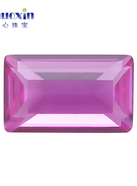 长方直角车平3#Ruby红刚玉裸石散珠 合成玫红色宝石镶手表主石DIY