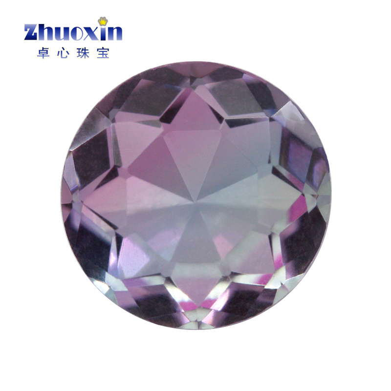 圆形合成西瓜碧玺紫红色渐变