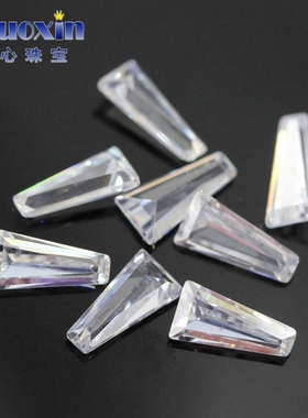 白色梯方梯形锆石裸石 欧美手表钟表饰品补钻仿配钻diy 3.5-8mm