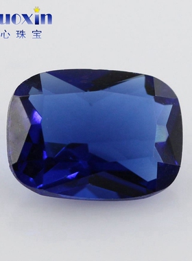 宝蓝色玻璃长方形镶嵌配饰裸石