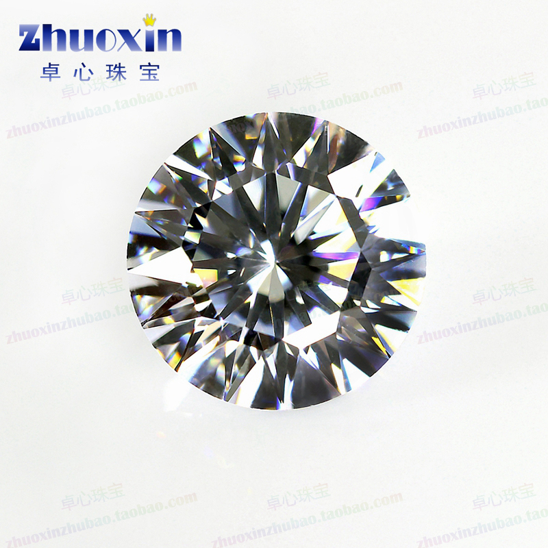 十六心十六箭白色裸石戒面锆石